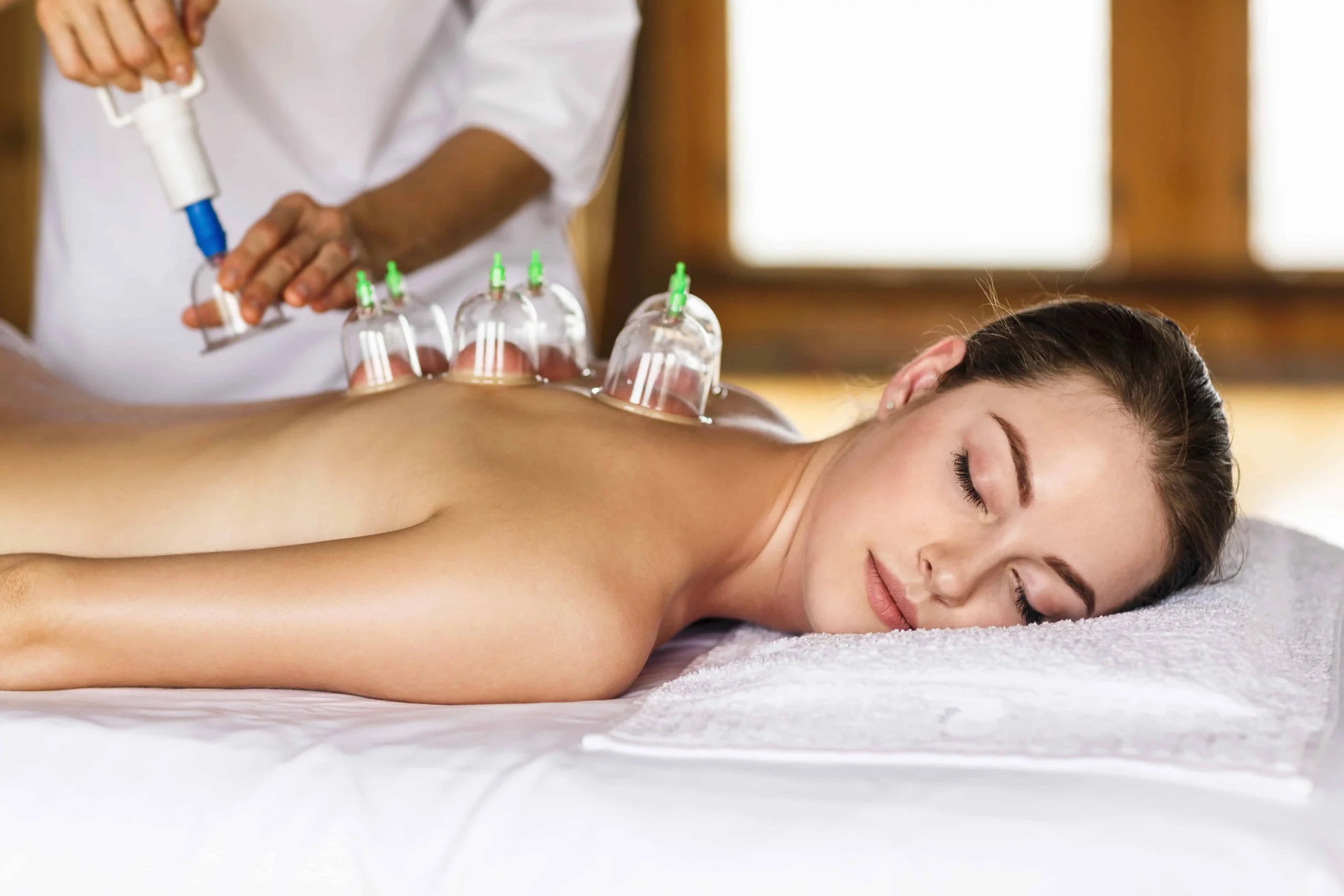 Cupping massage therapy at Revive IV Longue
